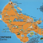 Mapa turístico da ilha de Zakynthos